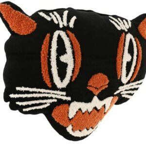 Cat Head Throw Pillow. Halloween decor.